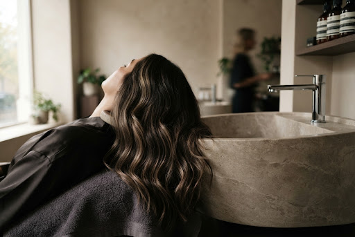 Salon backwash area